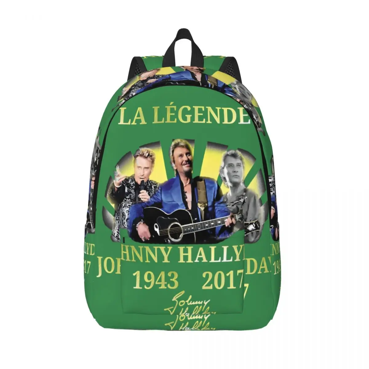 Johnny Hallyday Classique College Bag Johnny Hallyday Teenager High Street Hiking Birthday Gift Multi Compartment Laptop Bag