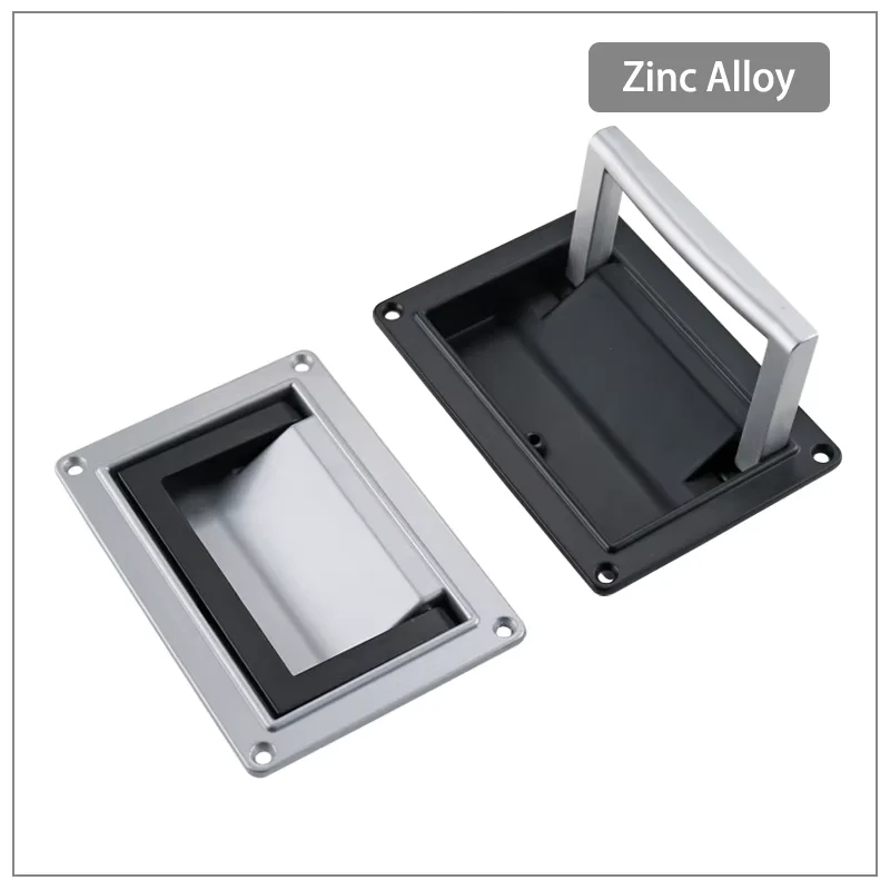 

Zinc Alloy Square Handle Industrial Electrical Machinery Automation Equipment Cabinet Foldable Black Handle