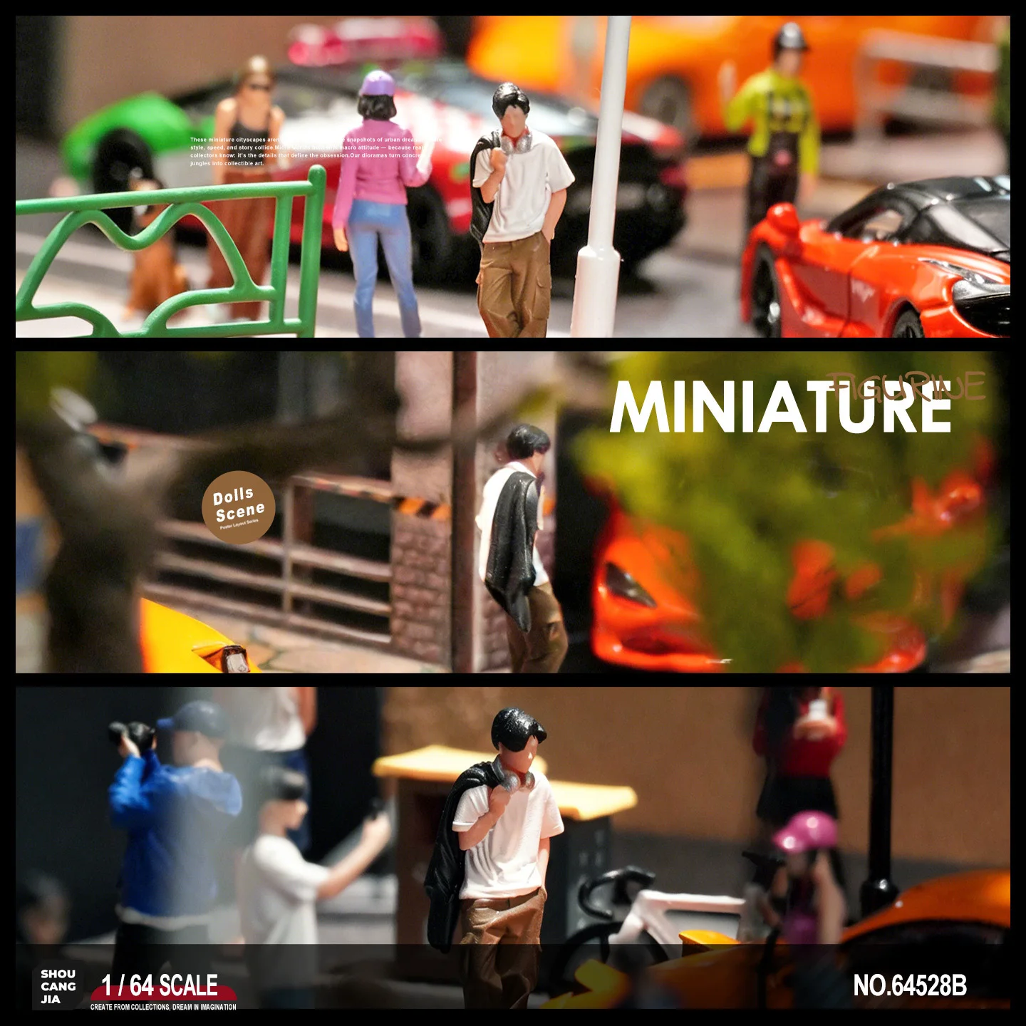 1 64 Scale Coffee Coat Trendy Male Mini Resin Figure Diorama Match 3D Color Print Figure Desktop Decor Mini Photography Prop view 3
