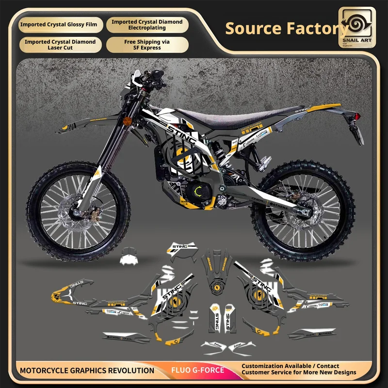 Wyrmlong Extreme Bee Off-road motorcycle modification decals，Sun protection and waterproof Protect the car body from scratches