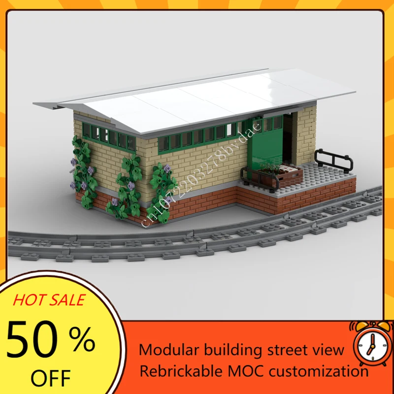 688PCS freight shed Modular MOC Creative street view Model Building Blocks Architecture DIY Education Assembly Model Toys Gifts