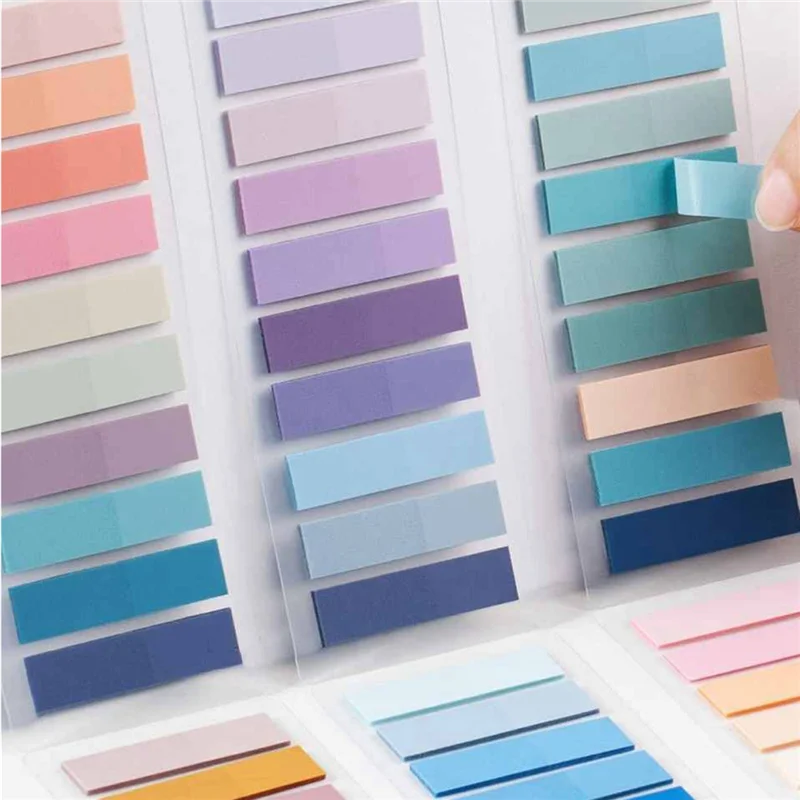 

1200Pcs Page Markers,Morandi Sticky Note Tabs Colored Writable And Repositionable Book Flags Tabs Strip Index Tabs Easy To Use