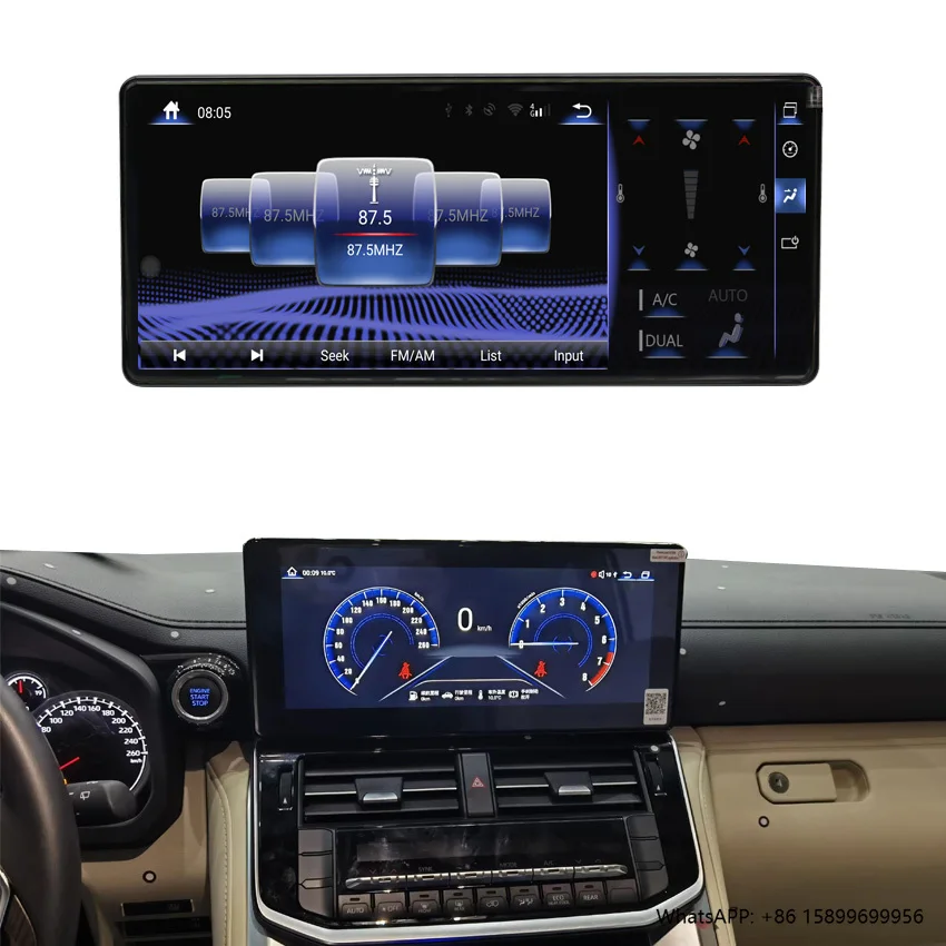 

KANOR 12.3" Car Accessories Android System Touch Screen Auto Radio GPS Navigation Player for Land Cruiser LC300 2022