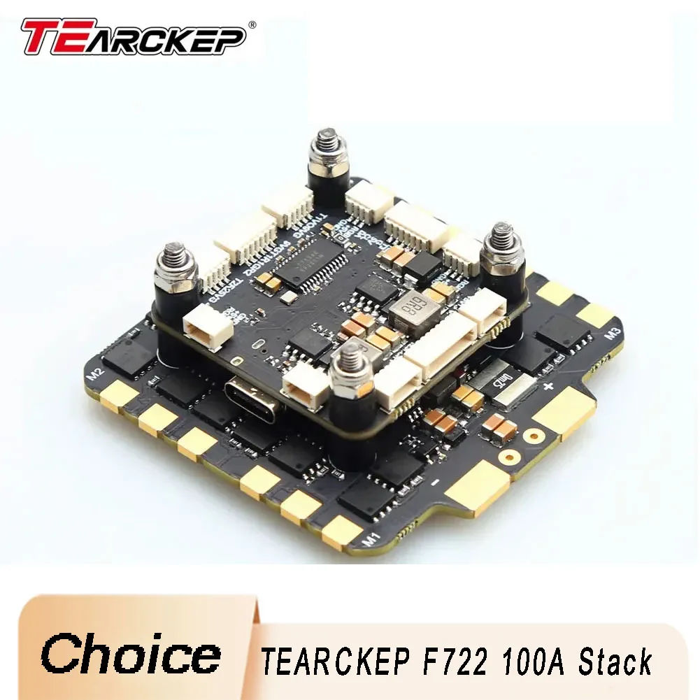 

Tearckep F722 100A Stack F722 X8 FC 100A 4in1 BLS ESC 3 8S для 13 15-дюймовых гоночных пилотов FPV Freestyle High Performance