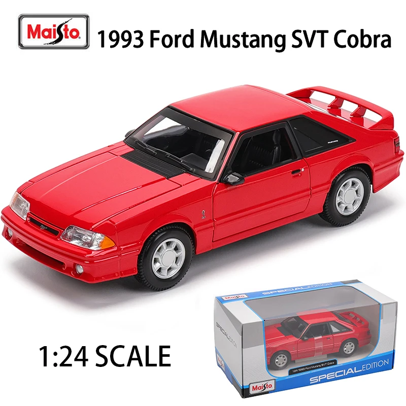

Maisto 1:24 1993 Ford Mustang SVT Cobra alloy car model handicraft decoration collection toy tool gift die-casting