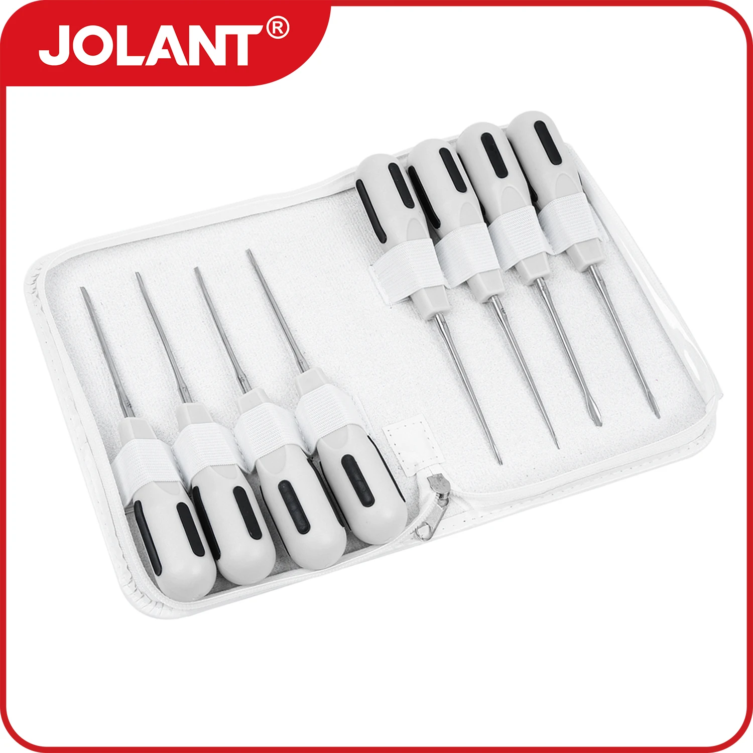 JOLANT 8pcs/set Dental Surgical Luxating Lift Elevators Minimally Invasive Tooth Extracting Forceps Root Extractor Dental Tools