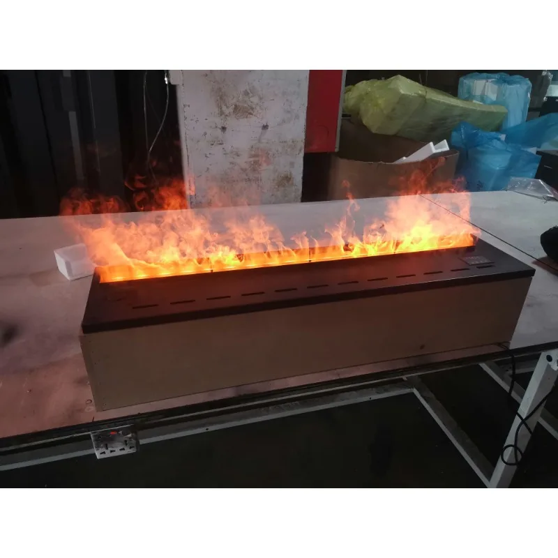 مدفأة بخار كهربائية مع تصميم لوحة مسطحة من شيمينيا مدفأة تأثير لهب البخار مدفأة ثلاثية الأبعاد 1.2 متر 64 لون CE 3L