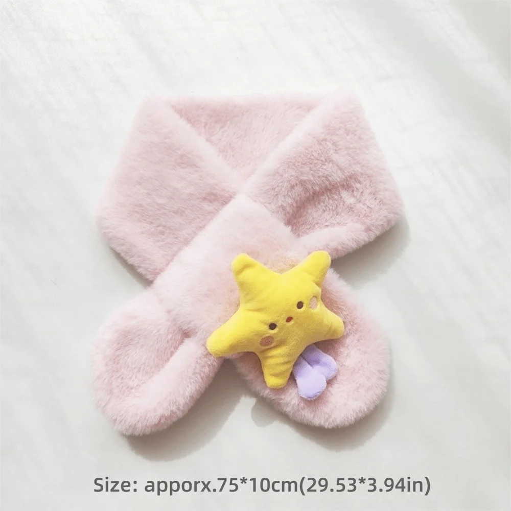 أزياء الكرتون ستار الأطفال الشتاء وشاح سميكة الدافئة يندبروف الصليب وشاح للرقبة لينة شال الأوشحة #6