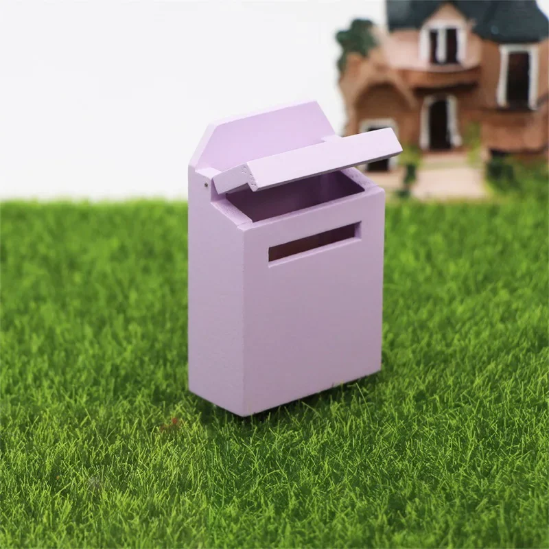 1/12 Puppenhaus Miniatur Zubehör Mini Holz Briefkasten Möbel Briefkasten Modell Spielzeug für Puppenhaus Dekoration