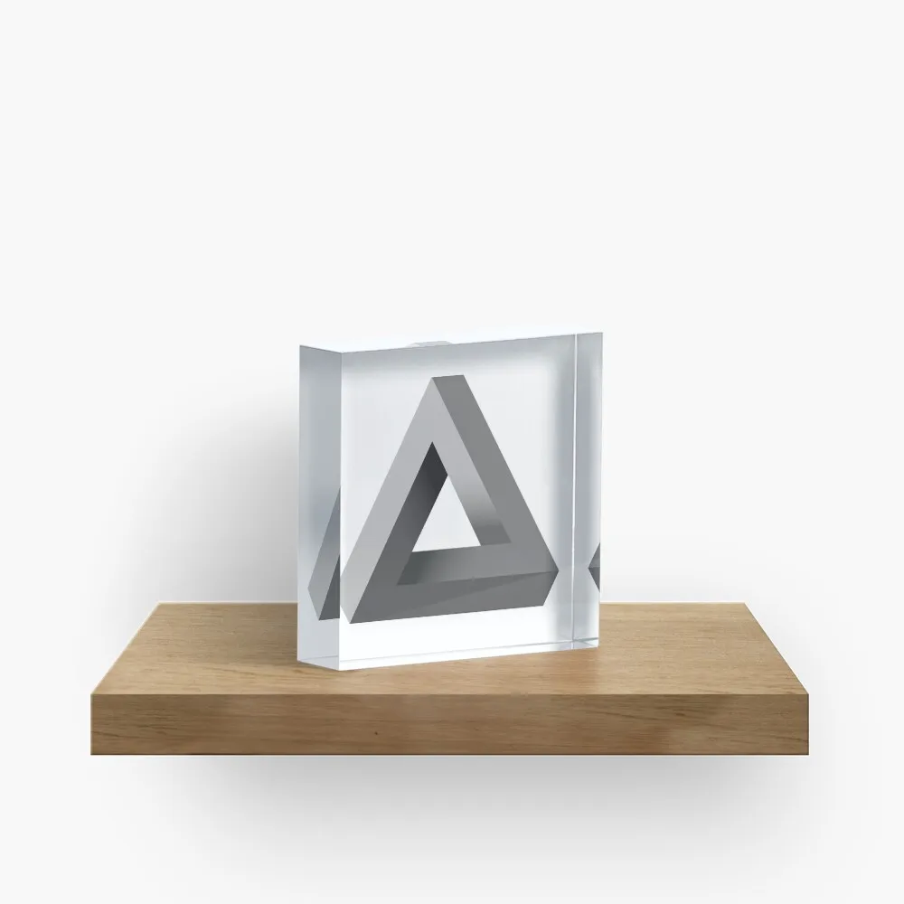 Penrose Triangle Penrose Triangle  Acrylic Block Art Transparent Board  Room Photos Wedding Cute Pad Print Fashionable Funny