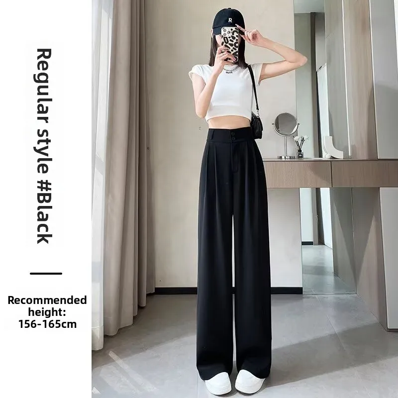 

Новые мужские повседневные брюки свободного кроя 2026 года в корейском стиле: модные, универсальные, тонкие, широкие, длинные, летние, в пол