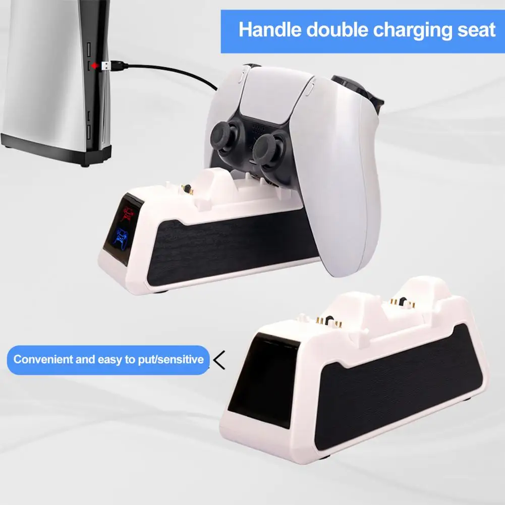 Зарядное устройство для геймпада USB 3,1, игровой контроллер с двойным основанием типа c для быстрой зарядки, зарядная док-станция со светодиодным индикатором для Ps5 игр