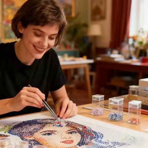 Rhinestone Painting Storage Clear Manicure Supplies Organizer Rhinestone Art Bead Storage Box For Home Apartment Adults