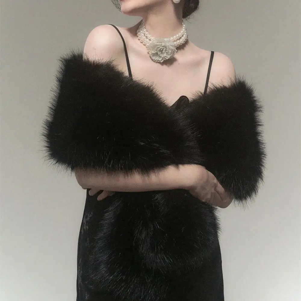 

2025 зимние шарфы из натурального норкового меха, женские теплые пушистые меховые декоративные накидки, утолщенный модный женский длинный шарф, длинная шаль, накидки для пальто