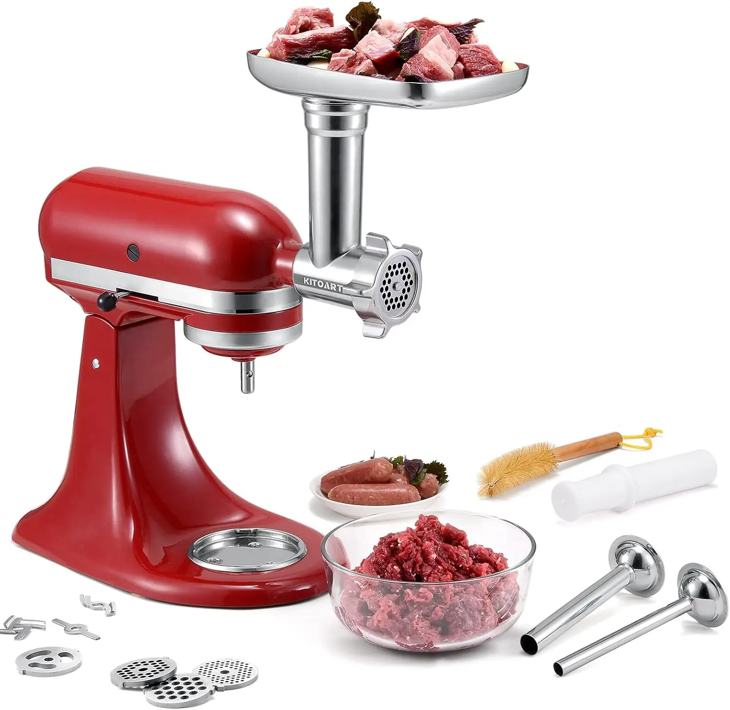 Metal Food Grinder Attachment for KitchenAid Stand Mixers Meat Grinder, Sausage Stuffer, Great Attachment for KitchenAid 2024