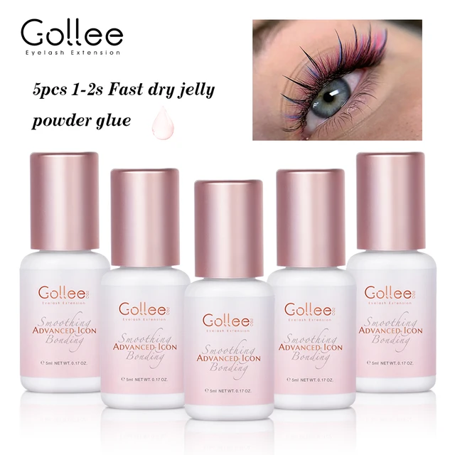 Gollee Pink przezroczysty klej do rzęs 1s szybkoschnący klej do przedłużania rzęs długotrwały 5-6 tygodni wodoodporny klej do rzęs do makijażu