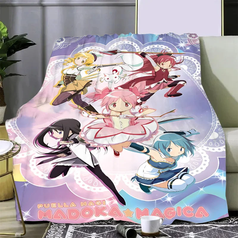 Puella Magi Madoka Magica Printed Blanket Picnic Blankets Warm Blanket Soft and Comfortable Blanket Home Travel Birthday Gift