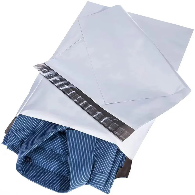 Sacos de envelope de envio de plástico saco de armazenamento de envelope expresso cinza branco cor sacos de correio auto adesivo selo embalagem saco de correio