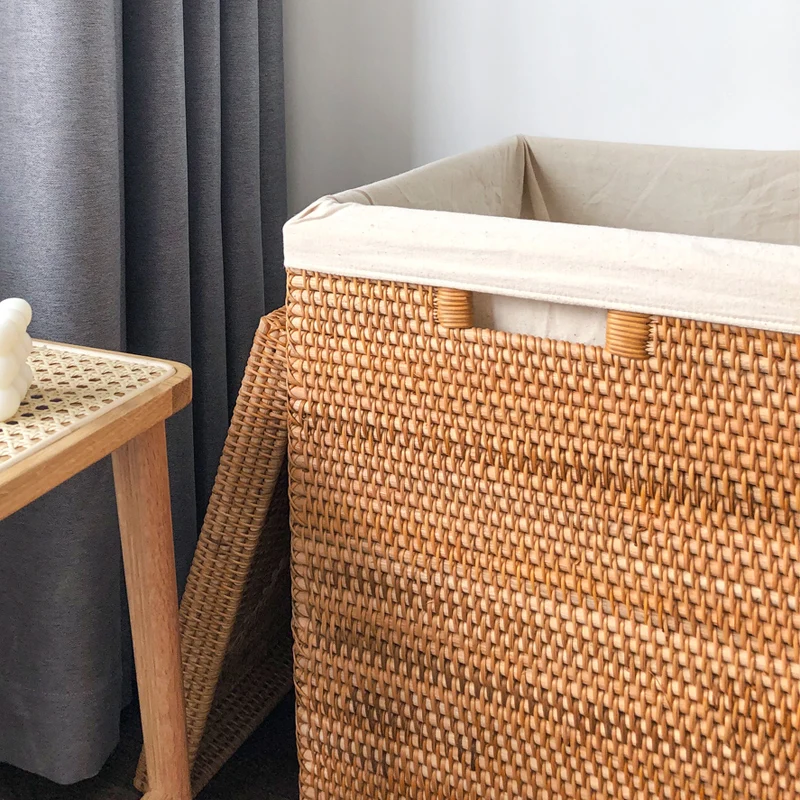 The product can be customized.Rattan storage basket clothes storage basket dirty laundry basket home toy storage box extra