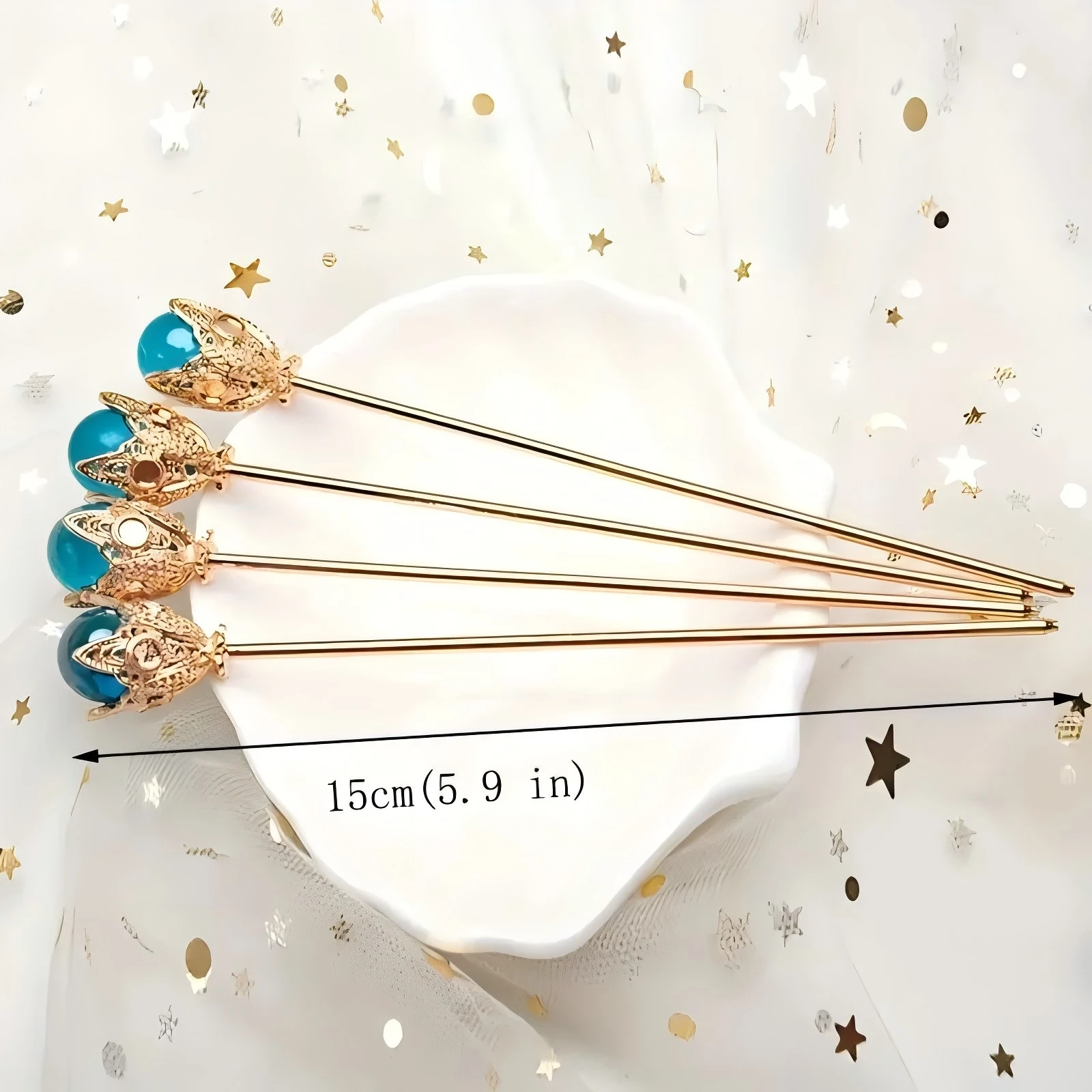 1pc Fashion Blue Crystal Hair Needle Simple Romantic Daily Party Accessory Women\'s Elegant Jewelry Gift Hair Accessory Hairpin