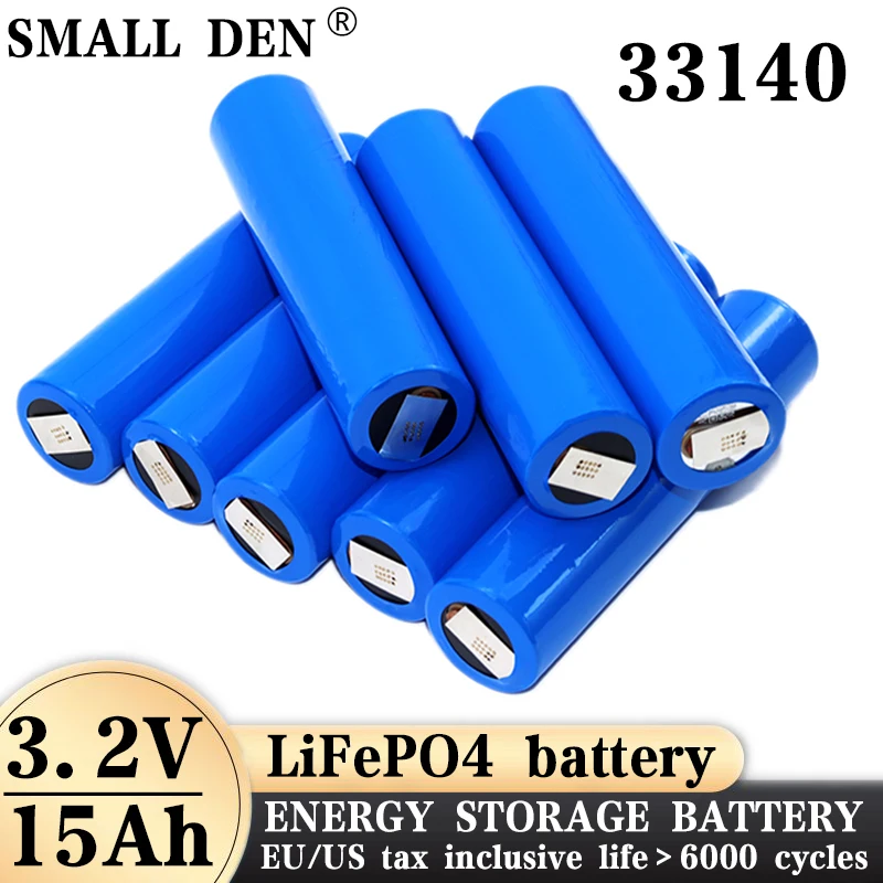 

8pcs 33140 3.2v 15Ah lifepo4 battery 3.2V Cells diy 12v 4S 8S 24V 36V 48V ebike electric scooter Tricycle power tools Battery