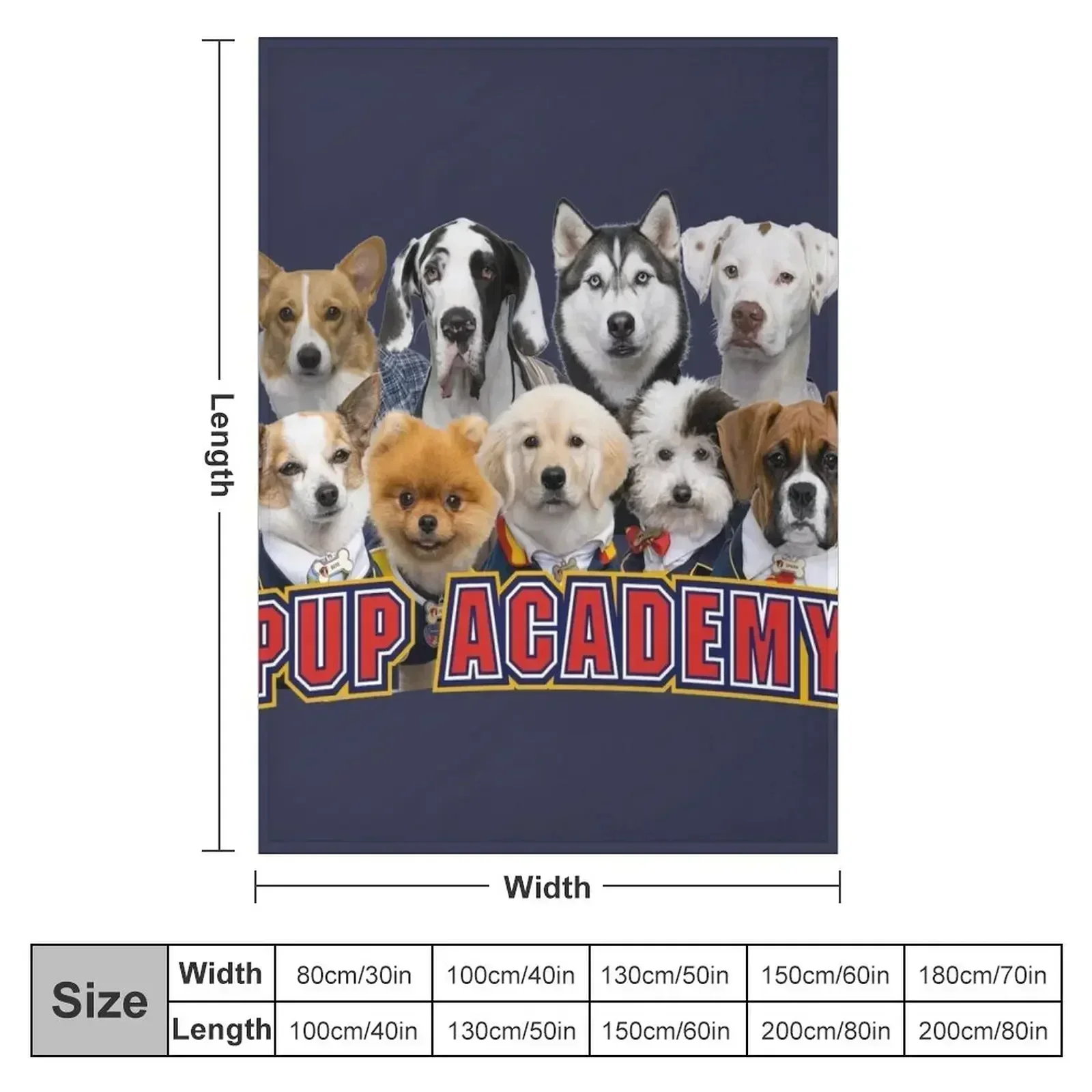 Pup Academy show Throw Blanket Furrys Camping Blankets