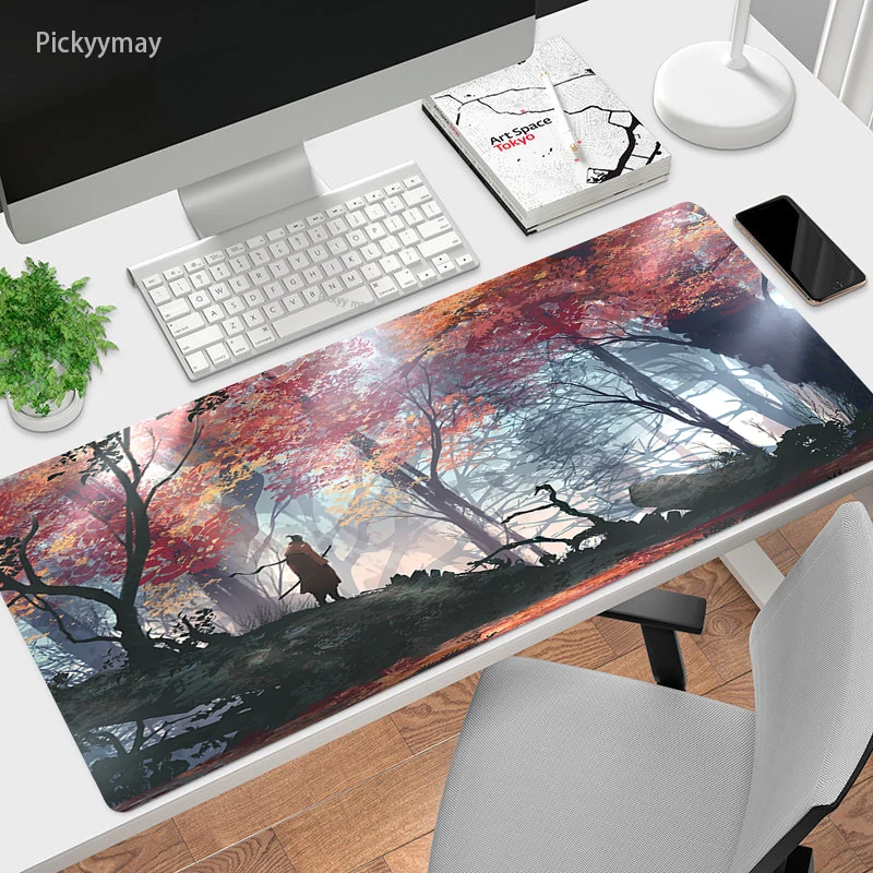 

Shadows Die Twice Computer Mouse Pad Sekiro Gaming Mousepad Large 900x400 Mouse Mat Gamer XXL Carpet PC Desk Mat Keyboard Rug