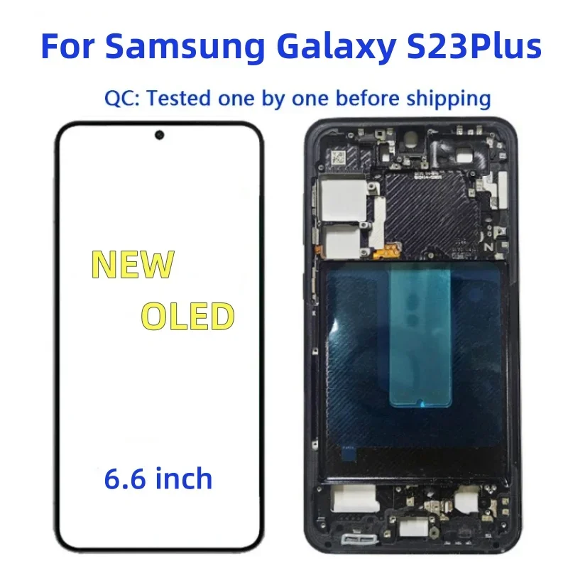 NEW OLED S23 5G S911 LCD for Samsung Galaxy S23 Ultra 5G S918B/U S23 Plus 5G S916B/U display with Frame Touch Screen Replacement