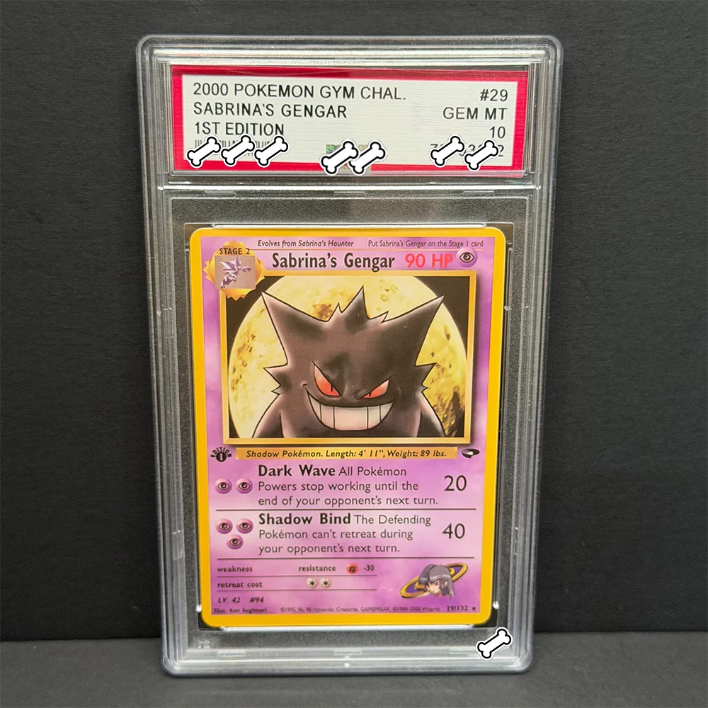 PTCG DIY 2000 POKEMON GYM CHAL. Коллекционная карта SABRINA'S GENGAR 1-го издания, базовый набор, серая шляпа, Ван Гог, игровая прокси-карта, игрушка, дропшиппинг