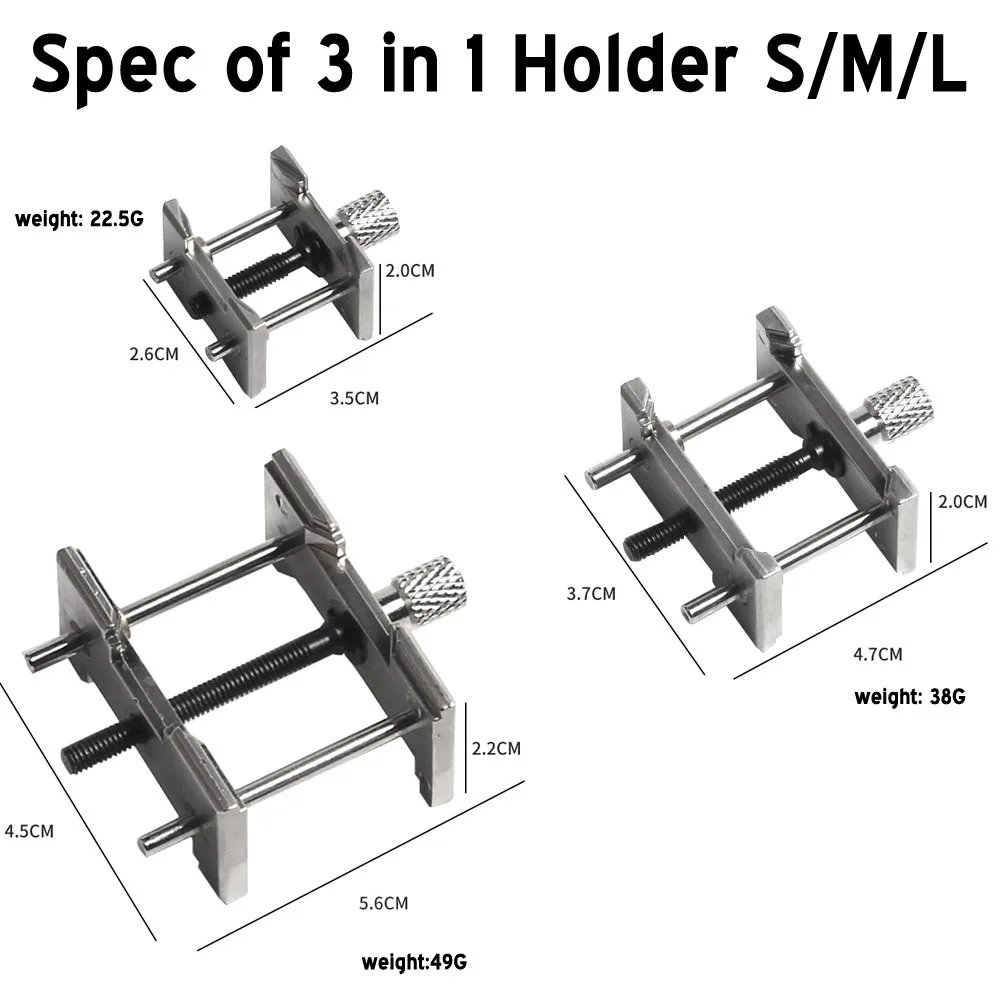 2PCS/3PCS Watch Movement Holder Fixed Base Multi Function PC Metal Alloy Watch Clamp Watches Repair Tool Kits