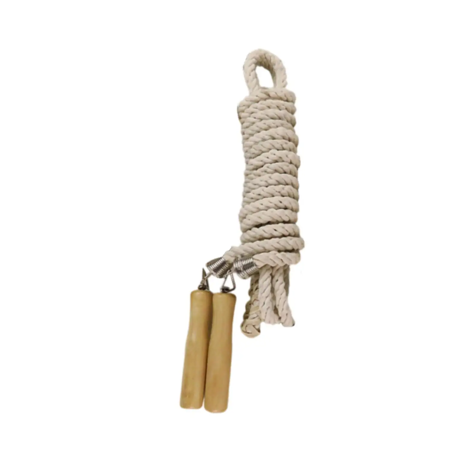 School Activity Jump Rope Long Cotton Skipping Rope with Wooden Handle Group Exercise Fitness for Children and Students