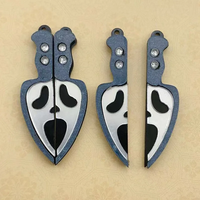 5Pairs Creepy Halloween Charms Acrylic Ghost Knife Pendant J