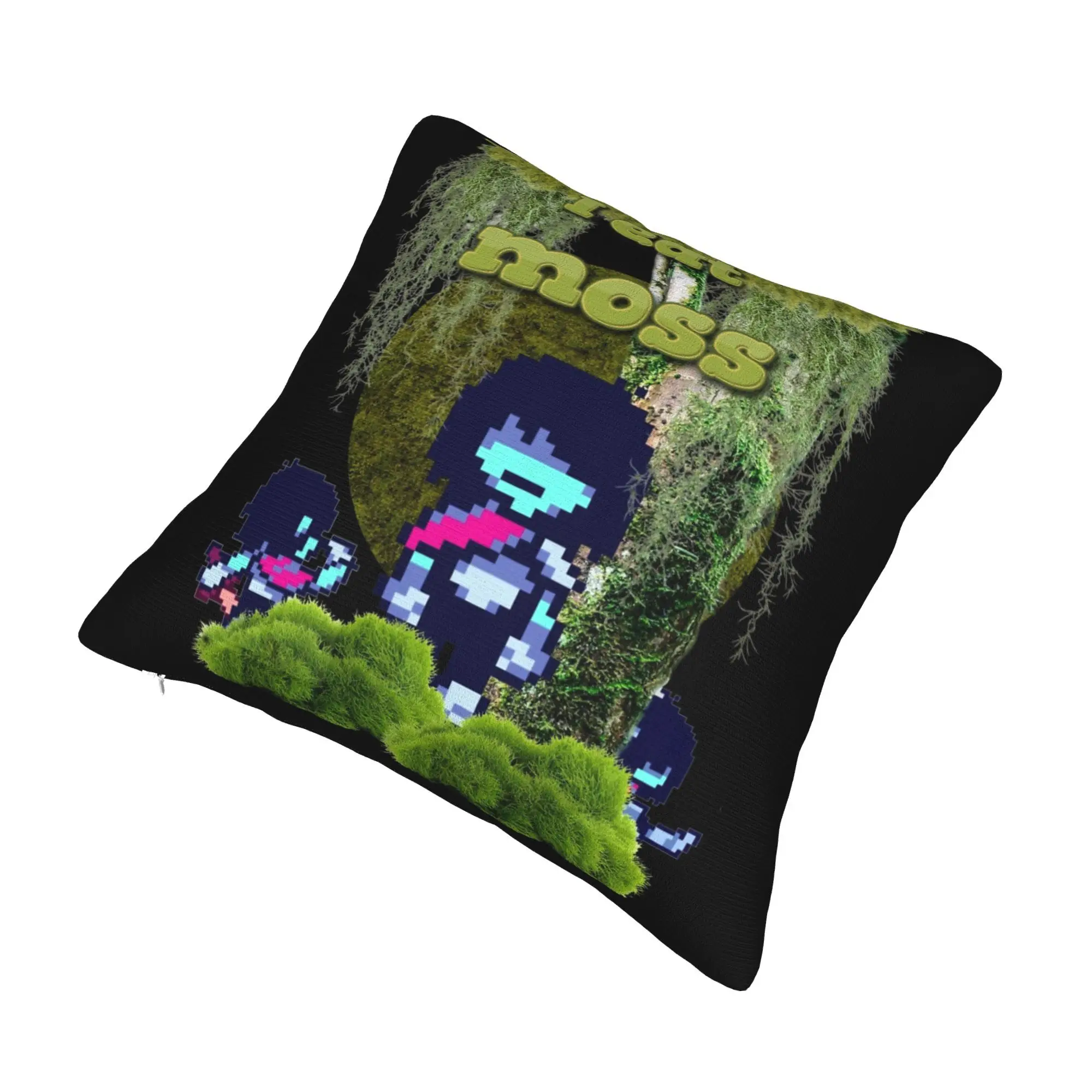 I Eat Moss Kris Deltarune Pillowcase Printed Polyester Cushion Cover Decorations  Throw Pillow Case Cover Bed Zipper 45X45cm