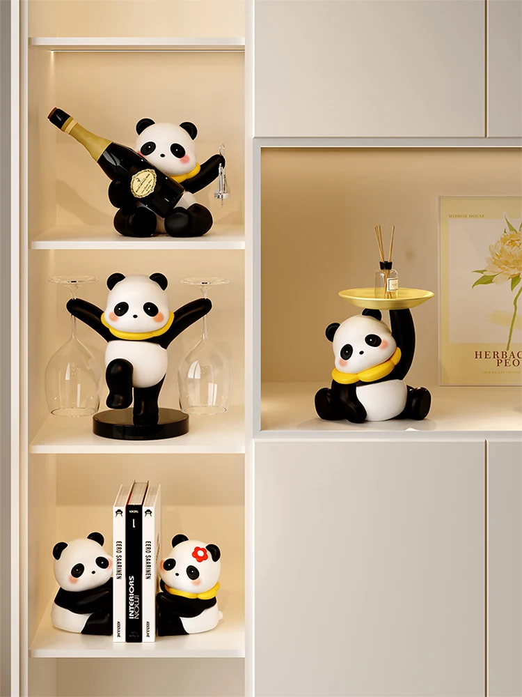 

4 Styles Panda Wine Rack Ornaments Entrance Restaurant Cabinet Wine Cabinet Decorations Room Decoration Accessories Home Decor