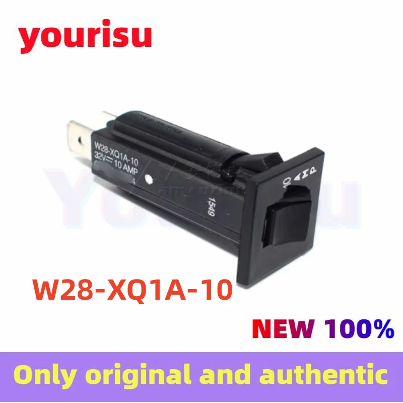 1Pcs/Lot W28-XQ1A-10 W28-XQ1A thermal circuit breaker switch overload protector 10A32V fuse