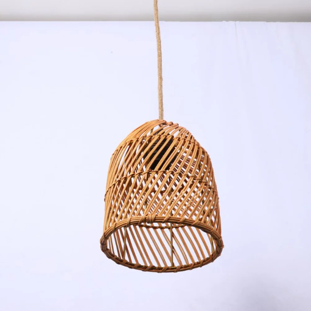 

Basket Pendant Light Rattan Woven Lampshade Rustic Ceiling Light Cover Replacement Lamp Shade for Living Room