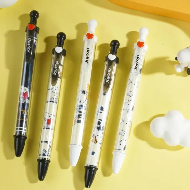 1pc Anime Snoopy Cartoon Gel Pen 0.5mm Girl Black Ink Quick-dry Press Ballpoint Kawaii Student Stationery School Office Supplies