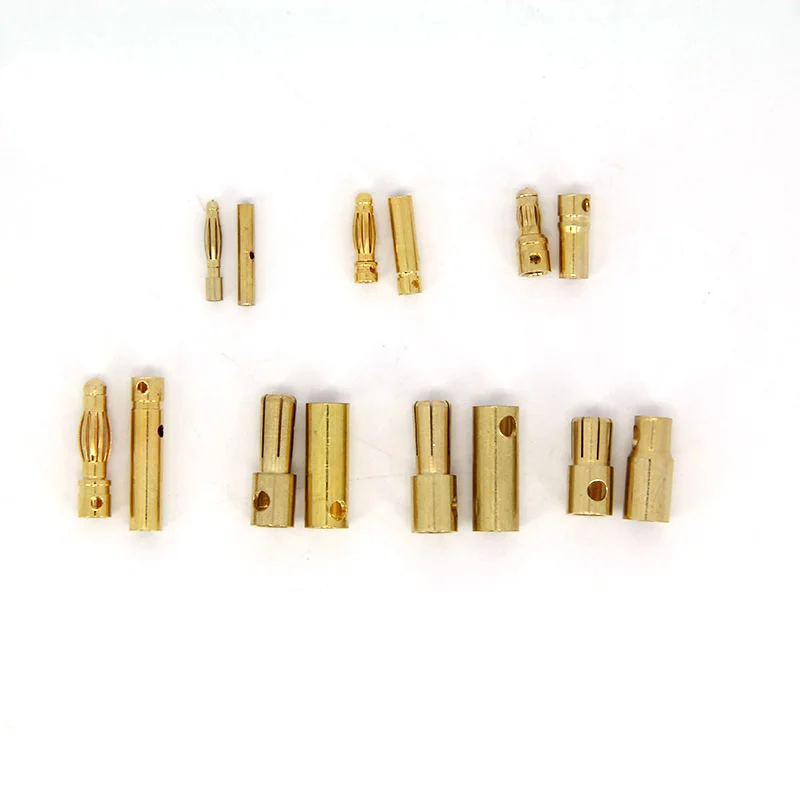 2mm 3mm 3.5mm 4mm 5mm 5.5mm 6mm RC Battery Gold-plated Bullet Banana Plug High Quality Male Female Bullet Banana Connector