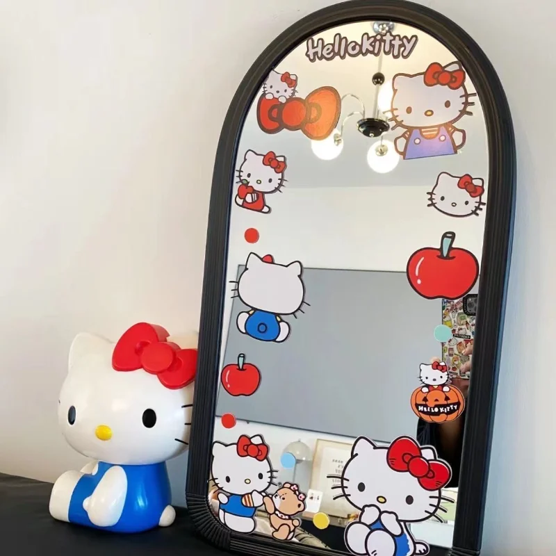 

Sanrio Hello Kitty зеркальная наклейка мультяшный шкаф зеркальная поверхность водонепроницаемая декоративная наклейка DIY багаж CCD наградная стойка