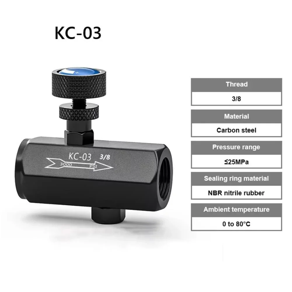 Throttle Check Flow Control Valve For Hydraulic Systems 3000 PSI Pressure Rating 1 2 NPT Threading 3 8 NPT Threading