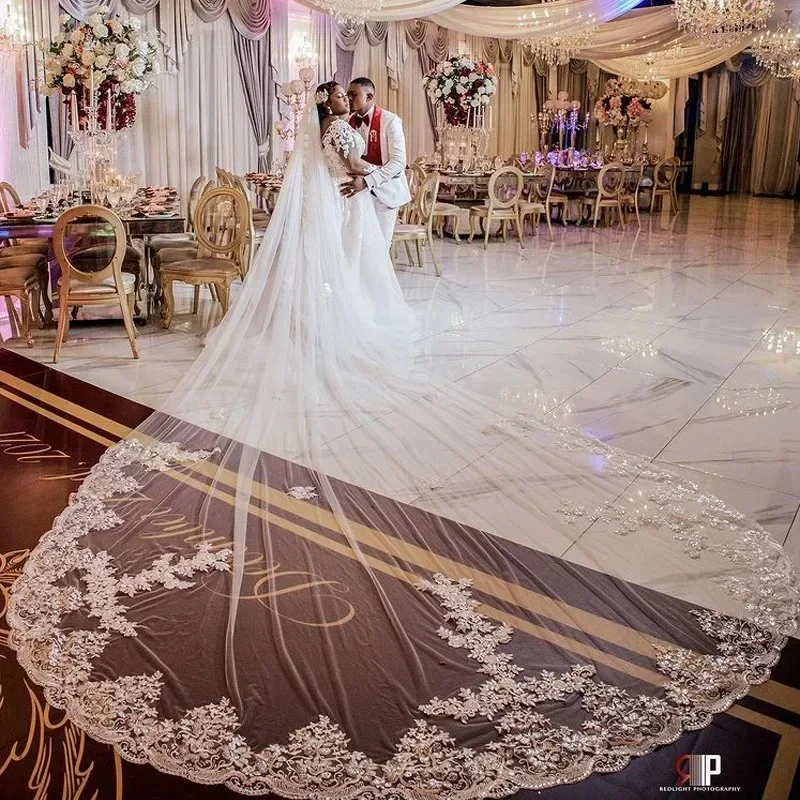 Vestido De Novia personalizado con apliques De encaje y cuello en V para Novia, Vestidos De Novia De manga larga De talla grande, vestido De Novia con espalda baja