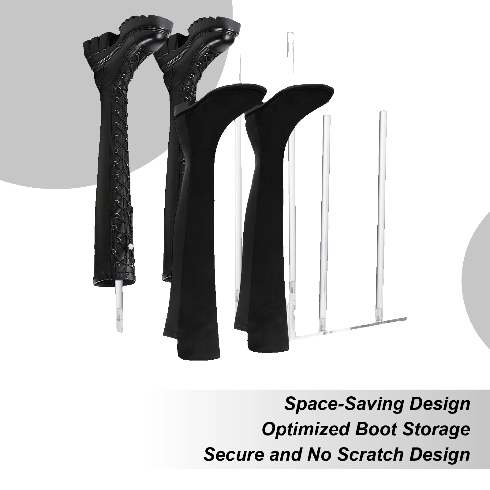 

Boot Organizer Standing Shoe Storage Racks Organizer Space-Saving Sneaker Support High Boots Storage For Bedroom Hallway