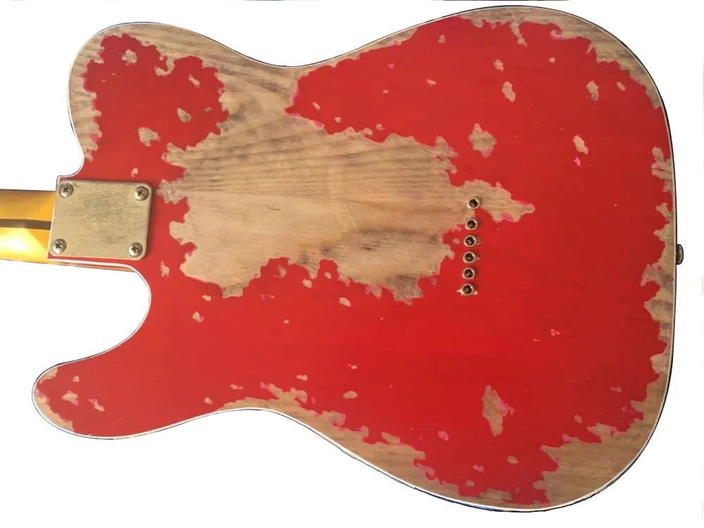 Biggest handcraft studio.aged red st strat stratocast er  guitar handmade guitar Ash body old hardware