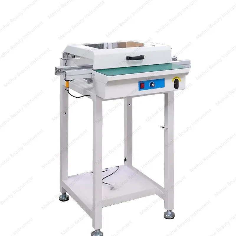 طاولة توصيل SMT مع غطاء غبار مع ناقل زجاج شبكي مرئي 0.6 متر ناقل لوحة دوائر منضدة العمل