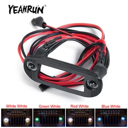 YEAHRUN Bright Headlight Front LED Light Lamp for Axial SCX24 AXI00002 AXI00005 Jeep Wrangler Gladiator 1/24 RC Crawler Car Part