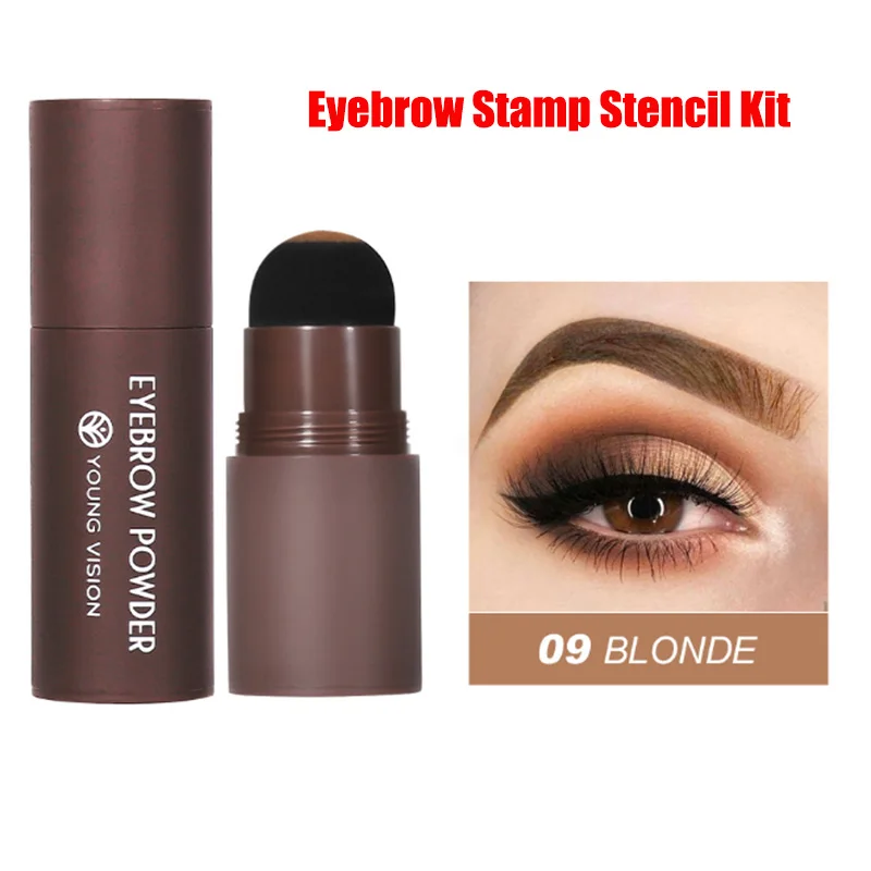 Kit stencil per timbri per sopracciglia - 1 kit per modellare timbri per sopracciglia a lunga durata impermeabile, trucco per sopracciglia a forma di sopracciglio con 10 pezzi