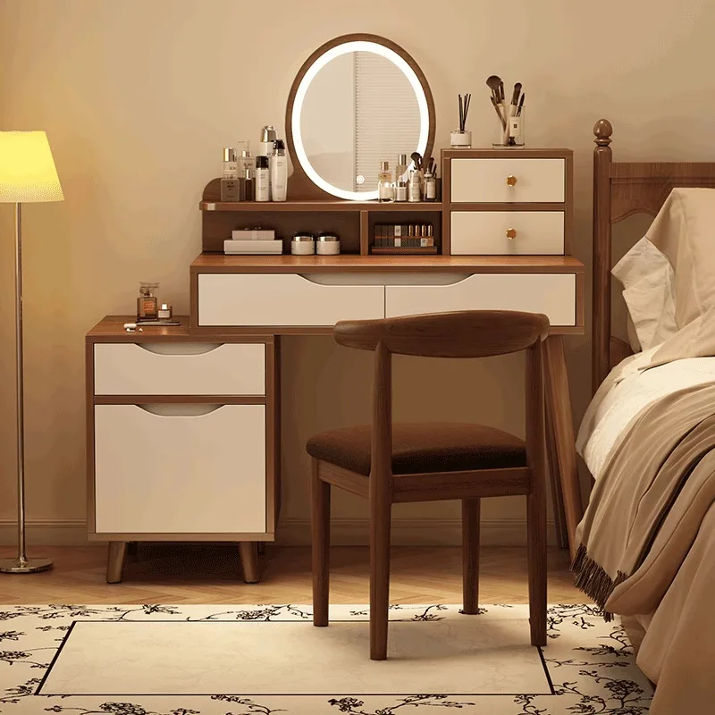 Dresser, bedroom, simple makeup table, chest, integrated small apartment, storage cabinet, makeup mirror, combined makeup table