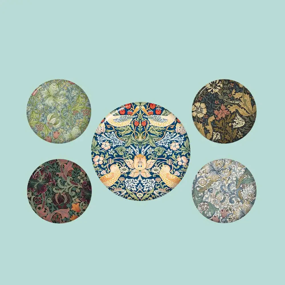 William Morris Creative Tinplate Soft Button Pins Animal Icon Brooch Lapel Backpack Badge Accessories Pin
