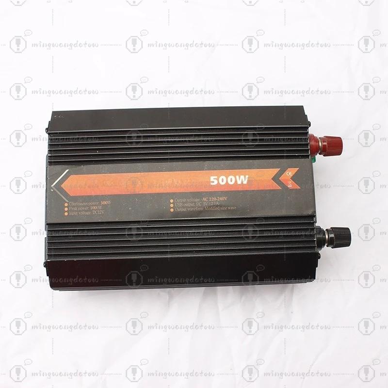 Portable 500W Modified Sine Wave Inverter 12V to 220V EU Energy Storage Inverter for Outdoor Camping RV Truck Emergency Power