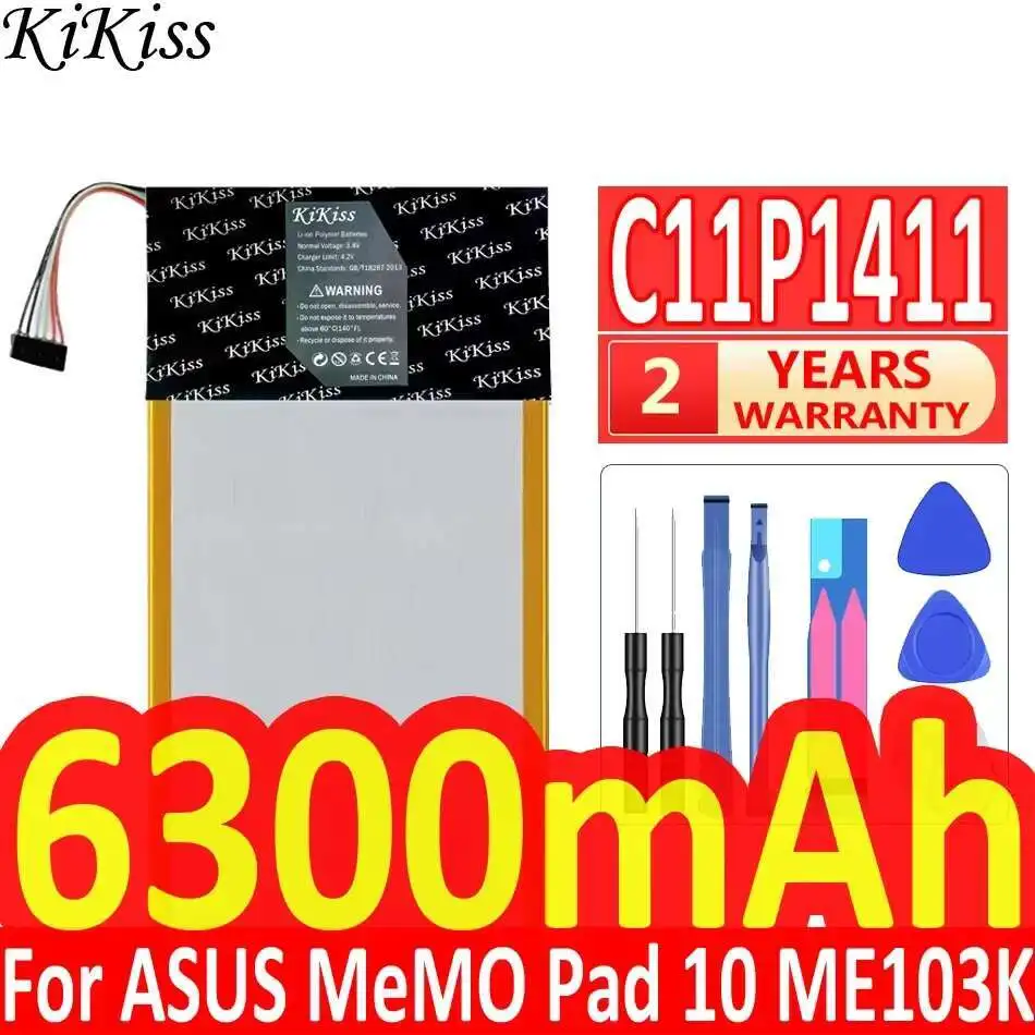 

For Asus Memo Pad 10 ME103K K01E ME0310K ME103 Reliable Replacement 6300Mah C11P1411 Tablet Battery Durable